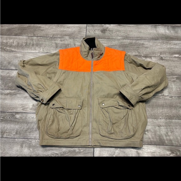 Cabela’s Blaze Orange Birding Pheasant Hunting Mens Jacket Game Bag Size Medium - Picture 1 of 9